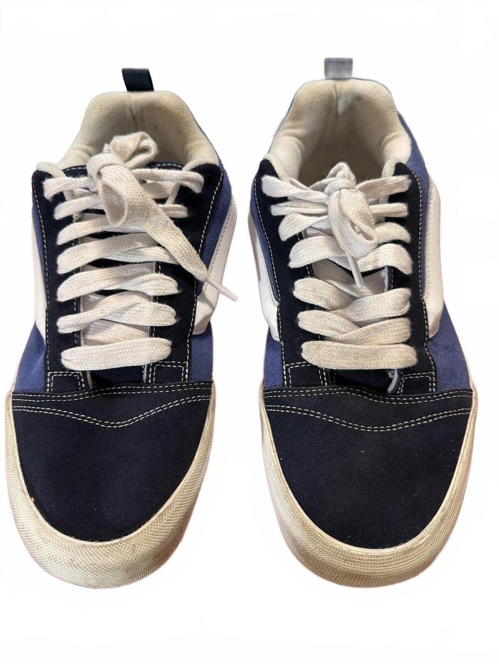 Vans Old Skool Navy Blue and White Skate Shoes Size 12